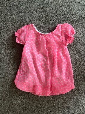 hot pink butterfly dress size 6-12 months